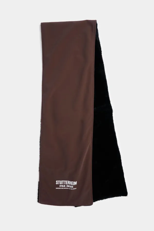 Stutterheim Rain Scarf Matte Dark Brown Women Scarves