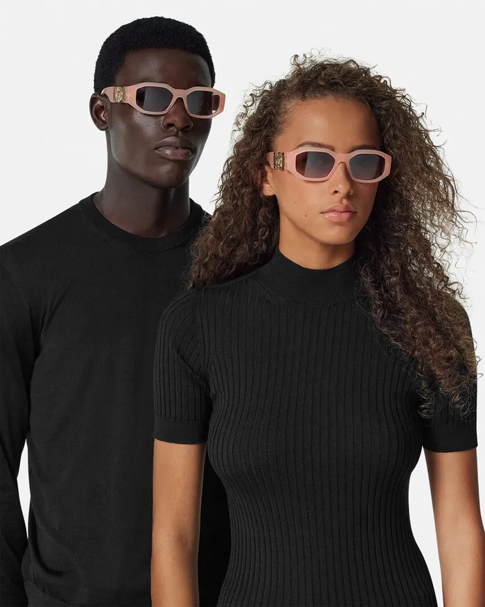 Sunglasses WomenMen Versace Medusa Biggie Sunglasses Goldpink