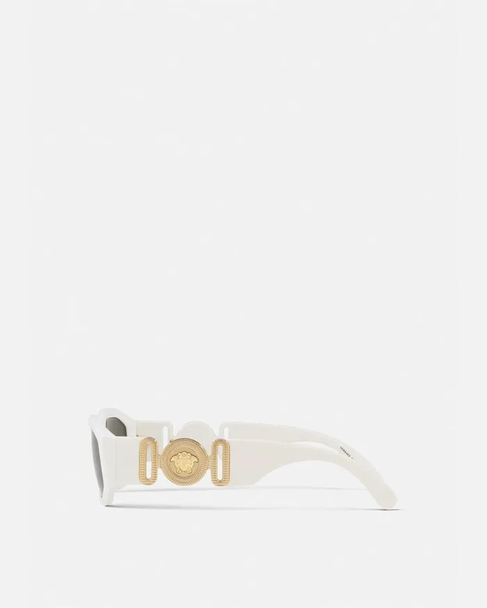 Sunglasses WomenMen Versace Medusa Biggie Sunglasses White