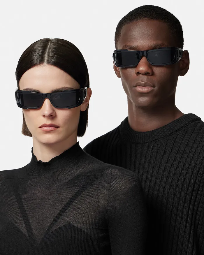 Sunglasses WomenMen Versace Medusa Biggie Wrap Sunglasses Black