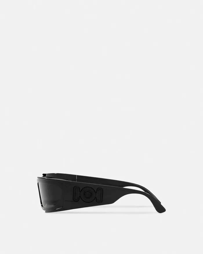 Sunglasses WomenMen Versace Medusa Biggie Wrap Sunglasses Black