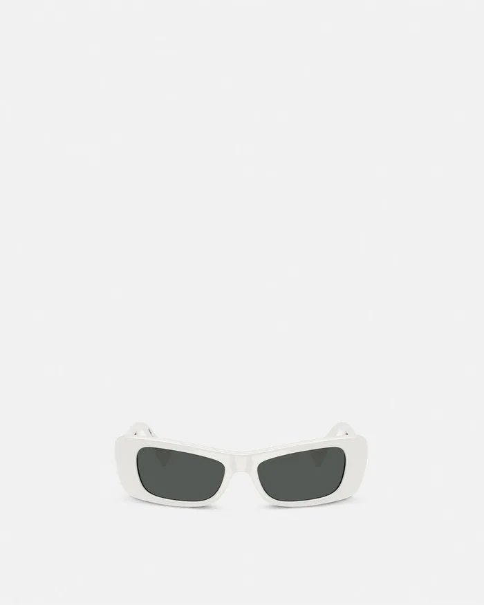 Sunglasses Women Versace Lens Logo Sunglasses White