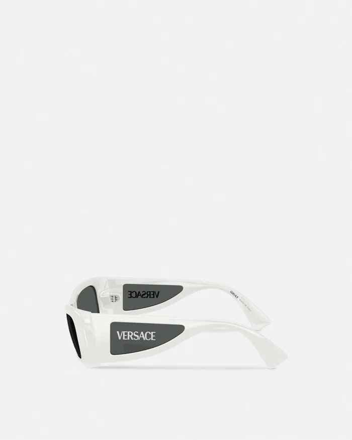 Sunglasses Women Versace Lens Logo Sunglasses White