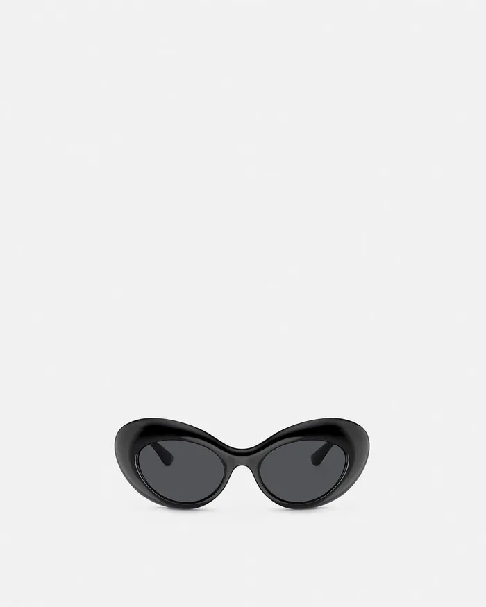 Sunglasses Women Versace Maxi La Medusa Oval Sunglasses Blackgold