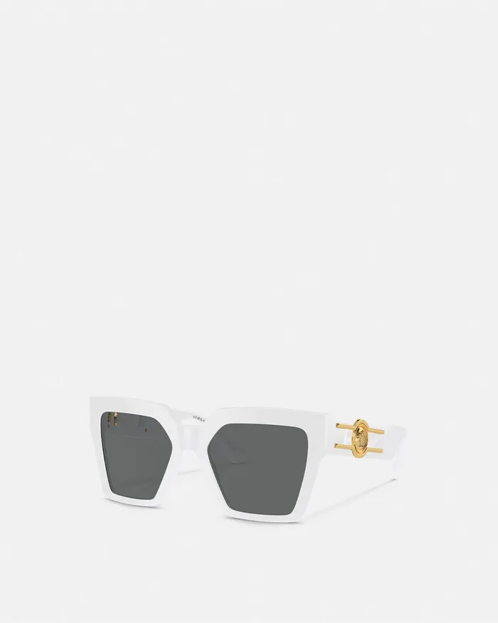 Sunglasses Women Versace Medusa Deco Butterfly Sunglasses White