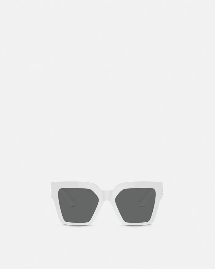 Sunglasses Women Versace Medusa Deco Butterfly Sunglasses White
