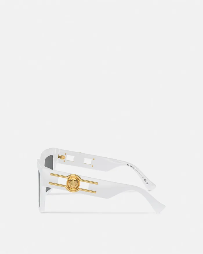Sunglasses Women Versace Medusa Deco Butterfly Sunglasses White