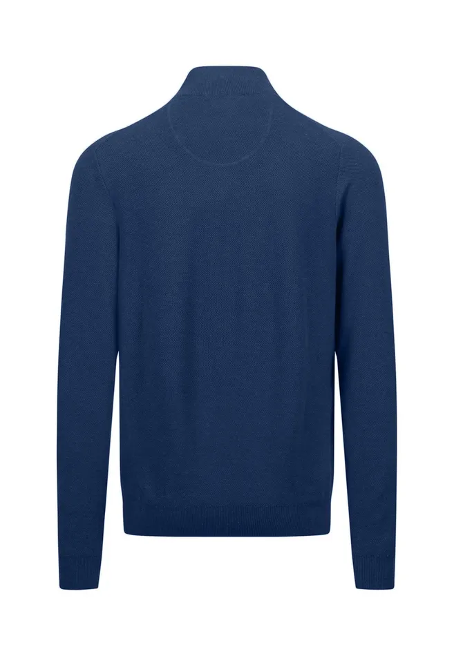 Sweater Men FYNCHHATTON Cotton Knitting Sweaters With A Troyer Collar Winter Whitesteelnightgrass Greenruby Rednavy