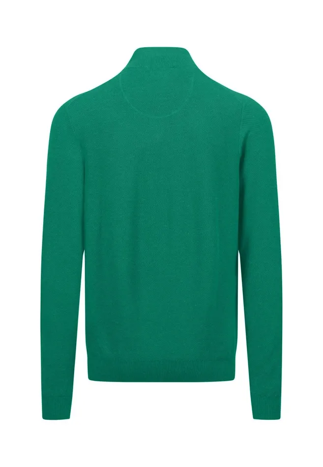 Sweater Men FYNCHHATTON Cotton Knitting Sweaters With A Troyer Collar Winter Whitesteelnightgrass Greenruby Rednavy