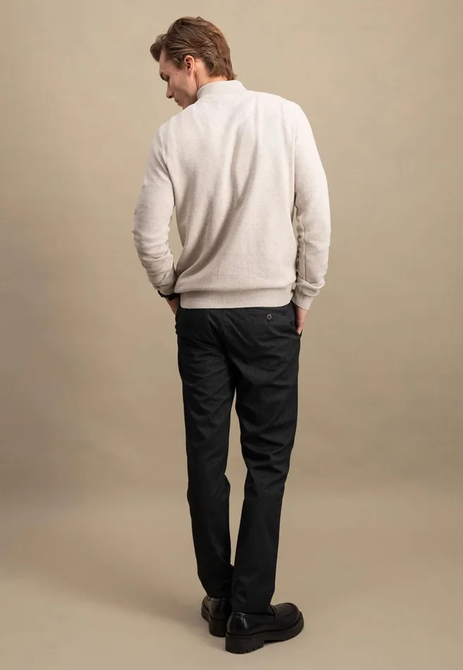 Sweater Men FYNCHHATTON Cotton Knitting Sweaters With A Troyer Collar Winter Whitesteelnightgrass Greenruby Rednavy