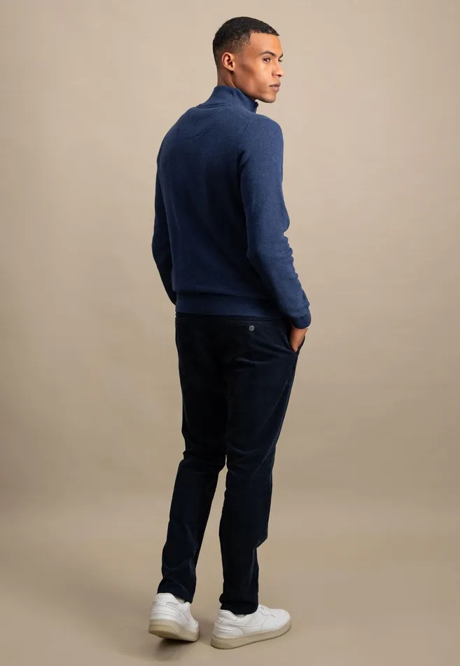 Sweater Men FYNCHHATTON Cotton Knitting Sweaters With A Troyer Collar Winter Whitesteelnightgrass Greenruby Rednavy