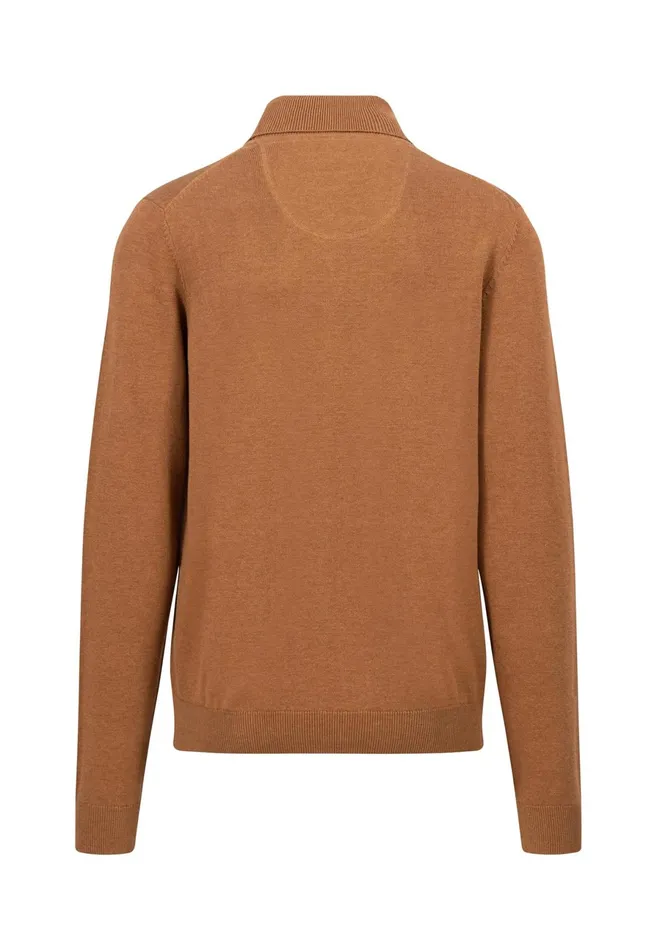 Sweater Men FYNCHHATTON Cotton Sweater With Turtleneck Hazelnavynightcharcoaldark Emerald