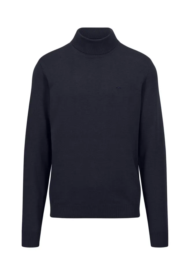 Sweater Men FYNCHHATTON Cotton Sweater With Turtleneck Hazelnavynightcharcoaldark Emerald