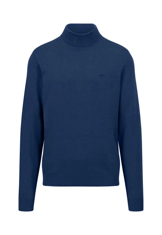 Sweater Men FYNCHHATTON Cotton Sweater With Turtleneck Hazelnavynightcharcoaldark Emerald