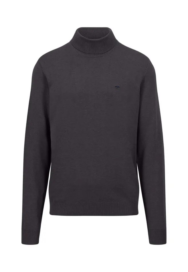 Sweater Men FYNCHHATTON Cotton Sweater With Turtleneck Hazelnavynightcharcoaldark Emerald
