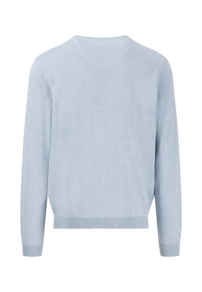 Sweater Men FYNCHHATTON Knitting Sweater Made Of Highquality Cotton Mix Summer Breezenavynew Offwhite