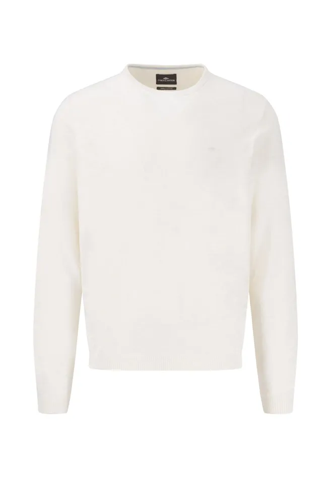 Sweater Men FYNCHHATTON Knitting Sweater Made Of Highquality Cotton Mix Summer Breezenavynew Offwhite