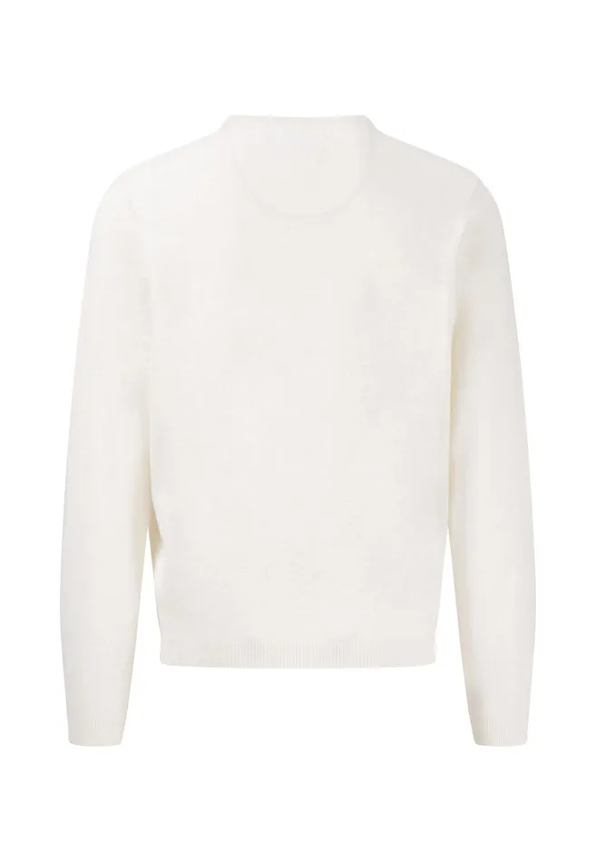 Sweater Men FYNCHHATTON Knitting Sweater Made Of Highquality Cotton Mix Summer Breezenavynew Offwhite