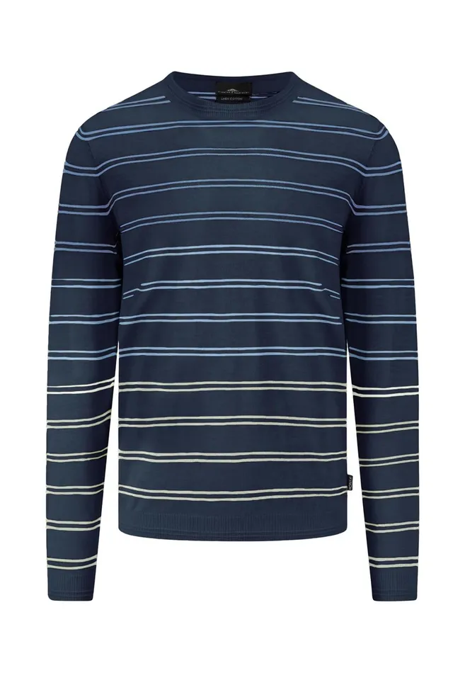 Sweater Men FYNCHHATTON Striped Cotton Linen Sweater Offwhitedusty Olivemidnight Sweater Men FYNCHHATTON Striped Cotton Linen Sweater Offwhitedusty Olivemidnight