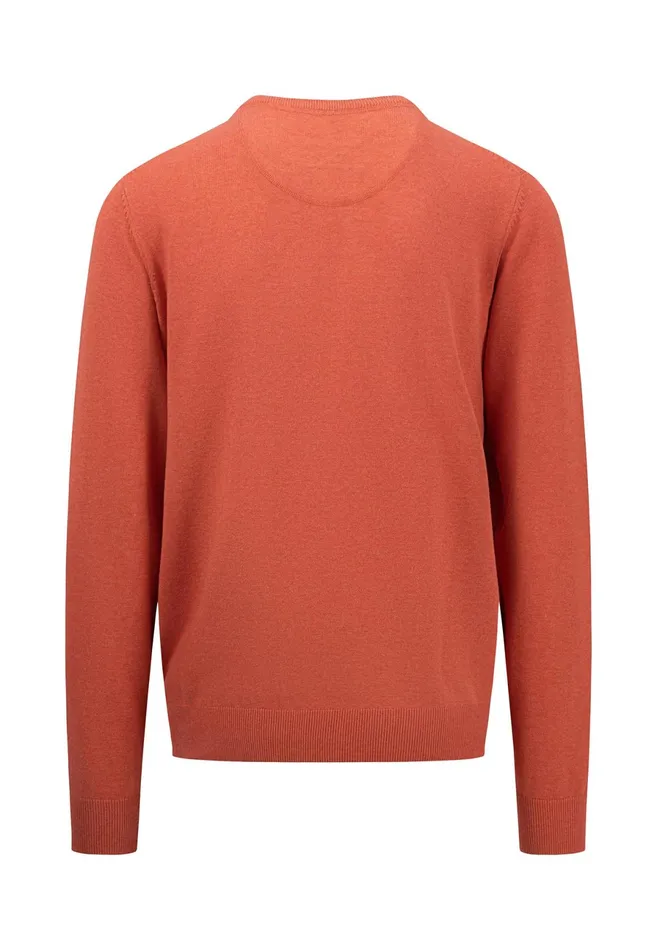 Sweater Men FYNCHHATTON Superfine Cotton ONeck Fine Knitting Sweater Soft Greendusty Lavenderpapayawavedusty Olivenightmalaga