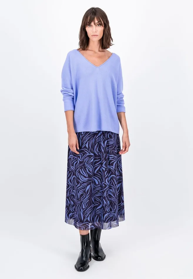Sweater Women FYNCHHATTON Cotton Sweater With Vneckline Faded Lavendermilkelegant Pinkdusty Rosemodern Plumroyal Blueaqua Seablack