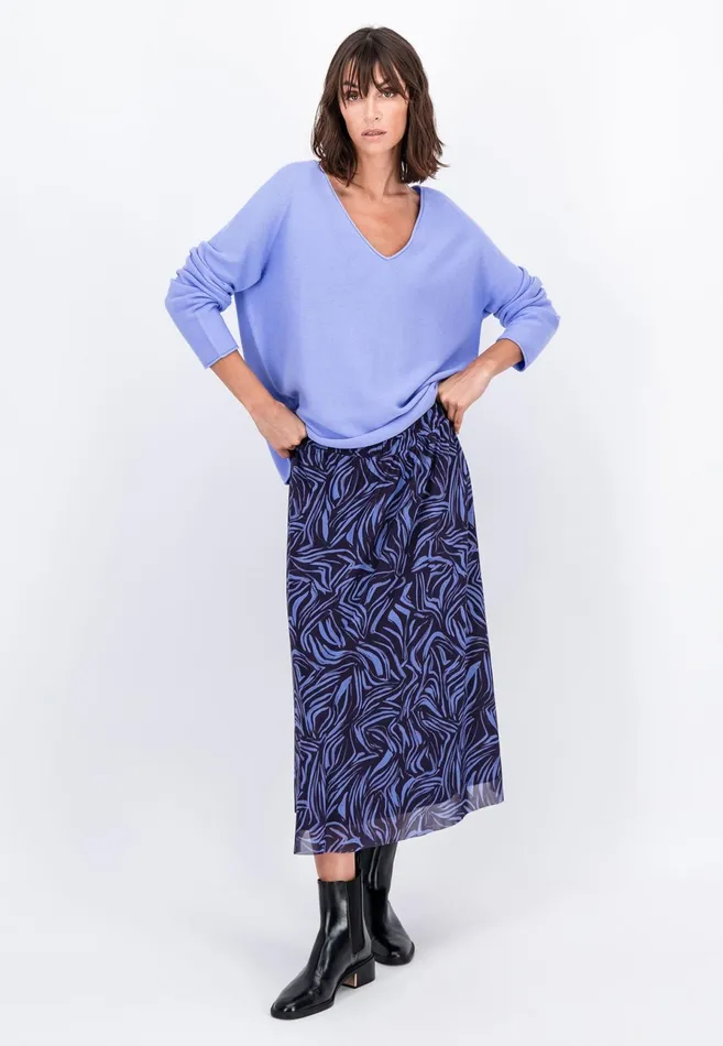 Sweater Women FYNCHHATTON Cotton Sweater With Vneckline Faded Lavendermilkelegant Pinkdusty Rosemodern Plumroyal Blueaqua Seablack