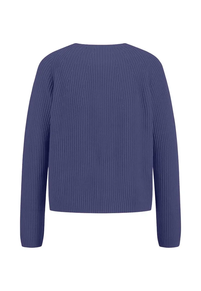Sweater Women FYNCHHATTON Knitting Sweater Made Of 100 Cotton Blue Purplecrimson Redmilk