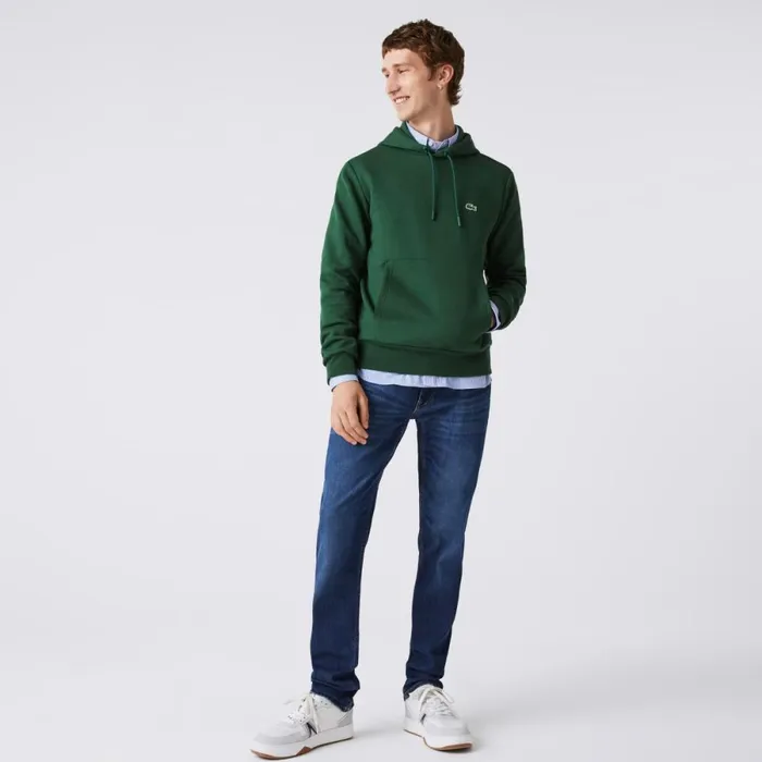 Sweaters and Sweatshirts Men Lacoste Men039s Classic Fit Cotton Blend Hoodie Pine Green 132