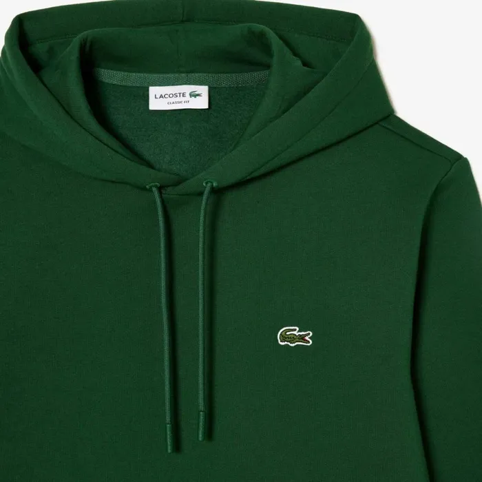 Sweaters and Sweatshirts Men Lacoste Men039s Classic Fit Cotton Blend Hoodie Pine Green 132