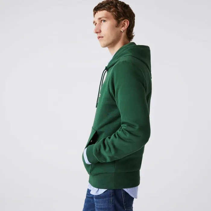 Sweaters and Sweatshirts Men Lacoste Men039s Classic Fit Cotton Blend Hoodie Pine Green 132
