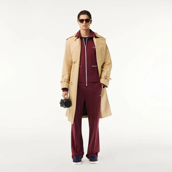 Sweaters and Sweatshirts Men Lacoste Men039s Heritage Inspired Paris Interlock Sweatshirt Bordeaux Ixz