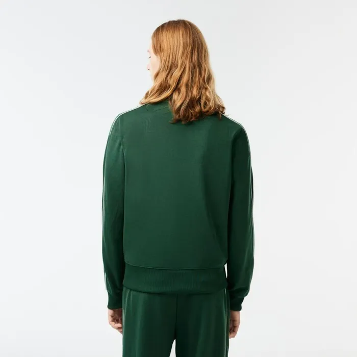Sweaters and Sweatshirts Men Lacoste Men039s Paris Piqu Track Jacket Pine Green 132