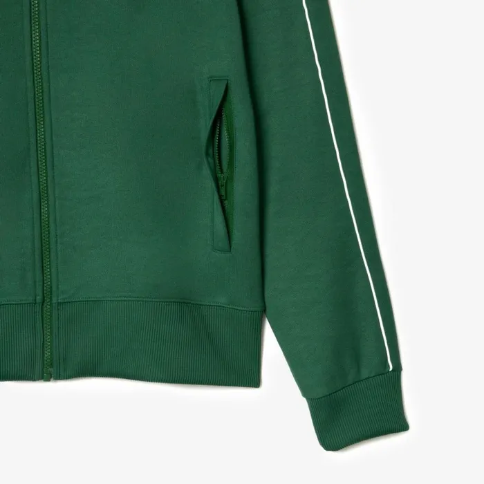Sweaters and Sweatshirts Men Lacoste Men039s Paris Piqu Track Jacket Pine Green 132