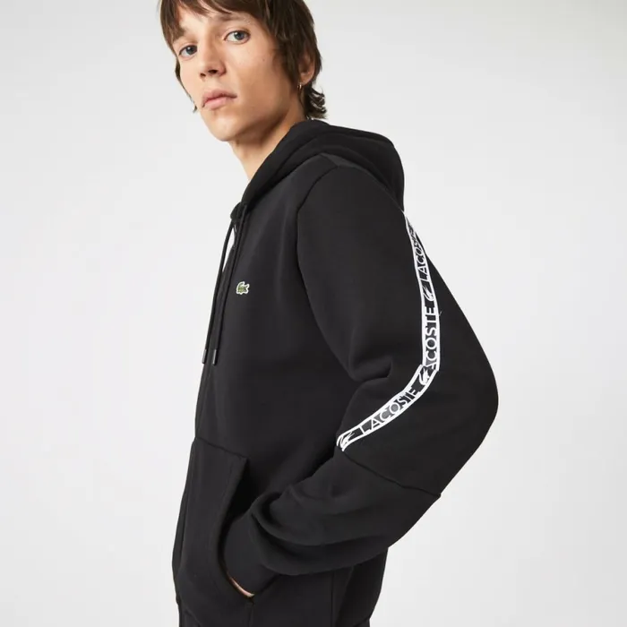Sweaters and Sweatshirts Men Lacoste Men039s Printed Bands ZipUp Hoodie Black 031 Sweaters and Sweatshirts Men Lacoste Men039s Printed Bands ZipUp Hoodie Black 031