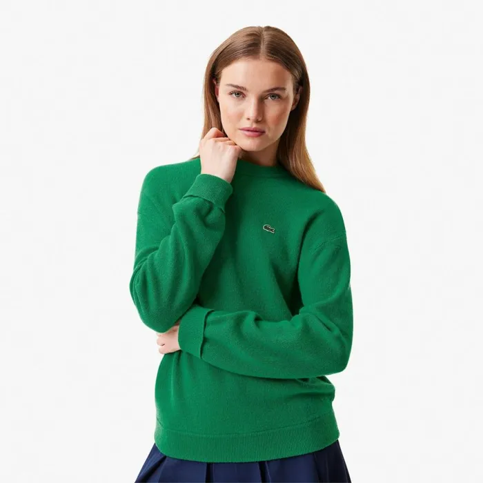 Sweaters and Sweatshirts Women Lacoste Women039s Lacoste X Bandier Cashmere Sweater Rocket Green Cnq