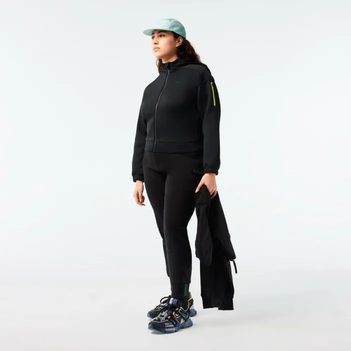 Sweaters and Sweatshirts Women Lacoste Women039s Loose Fit ZipUp Sweatshirt Black 031