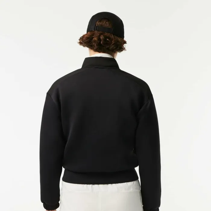 Sweaters and Sweatshirts Women Lacoste Women039s Loose Fit ZipUp Sweatshirt Black 031