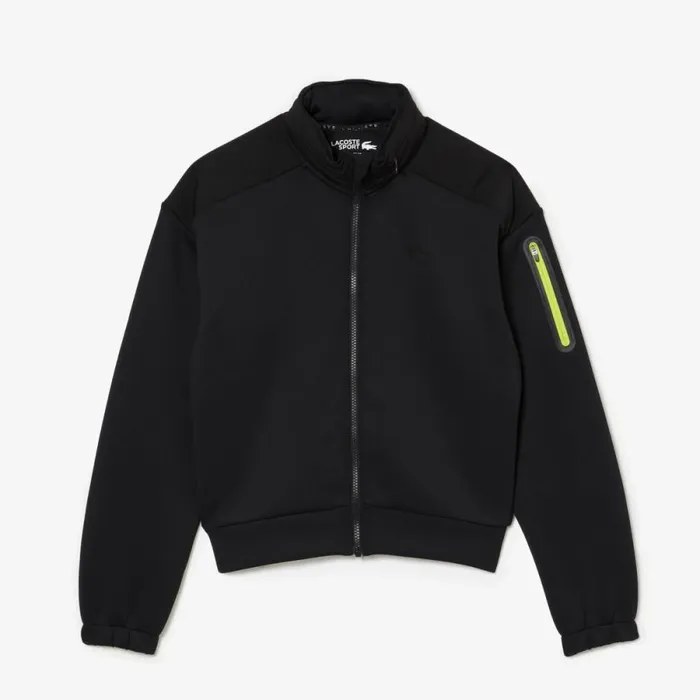 Sweaters and Sweatshirts Women Lacoste Women039s Loose Fit ZipUp Sweatshirt Black 031