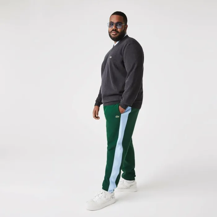 Sweatpants and Trousers Men Lacoste Men039s Contrast Bands Sweatpants Green Blue Dqa
