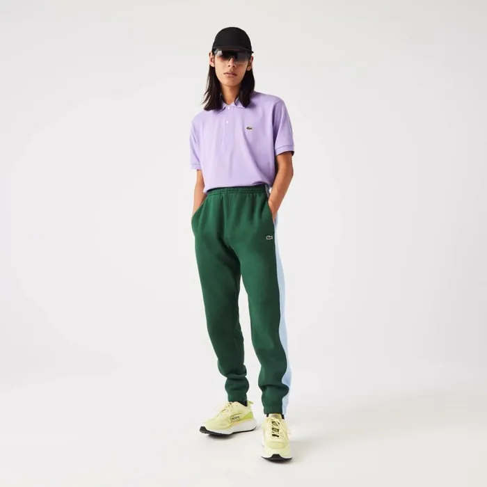 Sweatpants and Trousers Men Lacoste Men039s Contrast Bands Sweatpants Green Blue Dqa