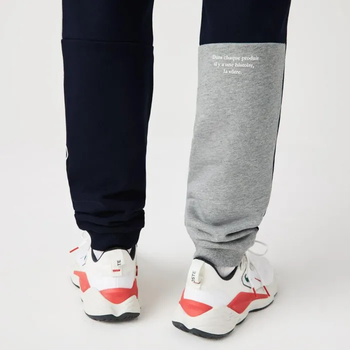 Sweatpants and Trousers Men Lacoste Men039s Heritage Branded Cotton Fleece Sweatpants Navy Blue 166