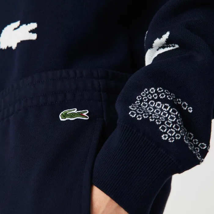 Sweatpants and Trousers Men Lacoste Men039s Heritage Branded Cotton Fleece Sweatpants Navy Blue 166