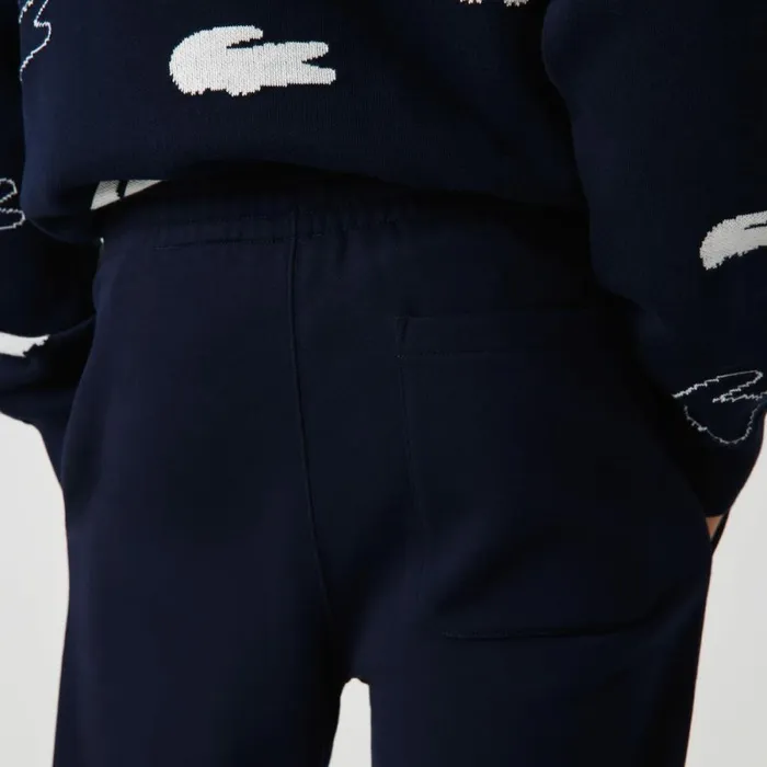 Sweatpants and Trousers Men Lacoste Men039s Heritage Branded Cotton Fleece Sweatpants Navy Blue 166