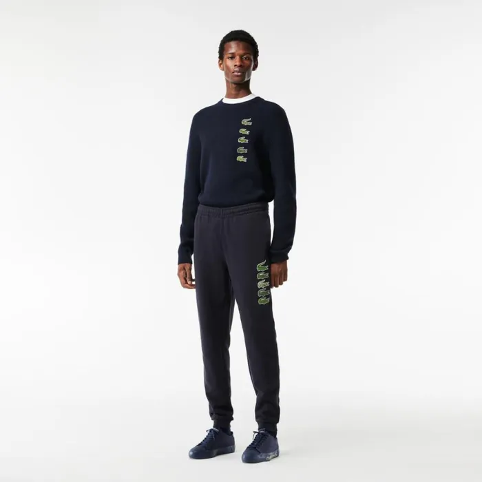 Sweatpants and Trousers Men Lacoste Men039s Iconic Print Joggers Abysm Blue Hde Sweatpants and Trousers Men Lacoste Men039s Iconic Print Joggers Abysm Blue Hde