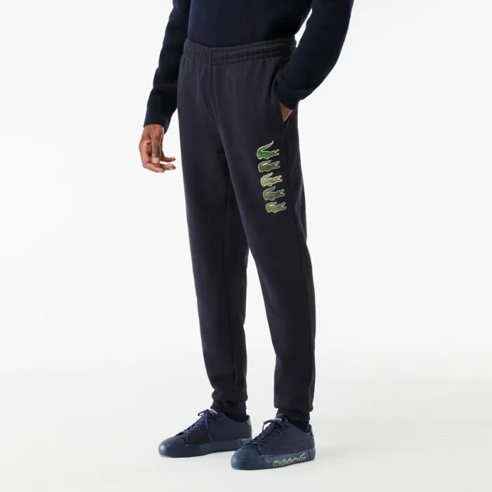 Sweatpants and Trousers Men Lacoste Men039s Iconic Print Joggers Abysm Blue Hde