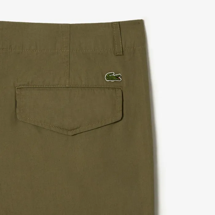 Sweatpants and Trousers Men Lacoste Men039s Lightweight Cotton Cargo Pants Khaki Green 316