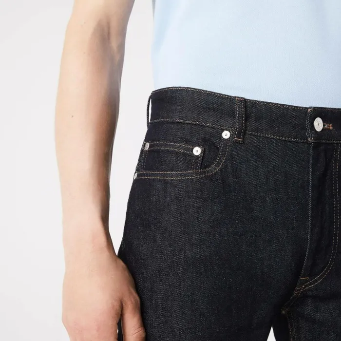 Sweatpants and Trousers Men Lacoste Men039s Slim Fit Stretch Cotton Denim Jeans Blue Ml4