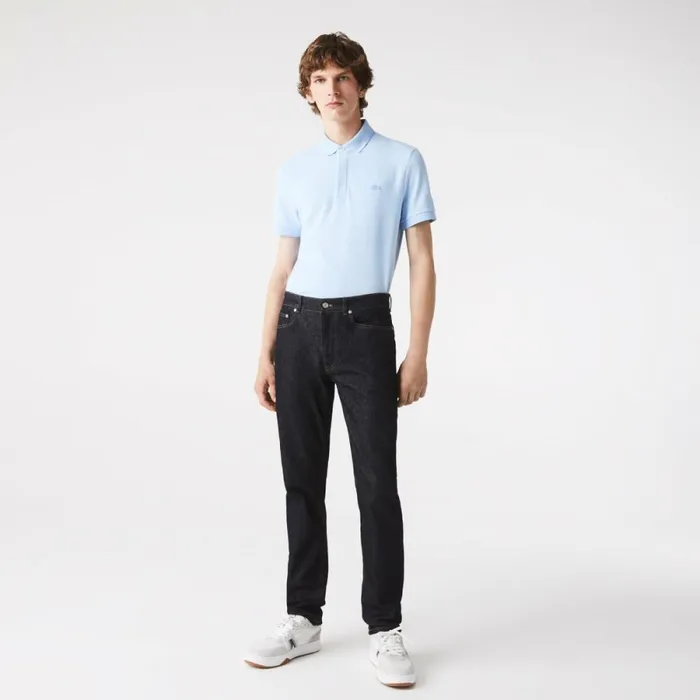 Sweatpants and Trousers Men Lacoste Men039s Slim Fit Stretch Cotton Denim Jeans Blue Ml4