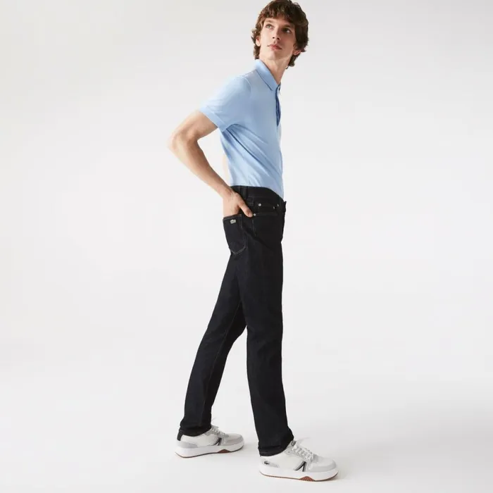 Sweatpants and Trousers Men Lacoste Men039s Slim Fit Stretch Cotton Denim Jeans Blue Ml4