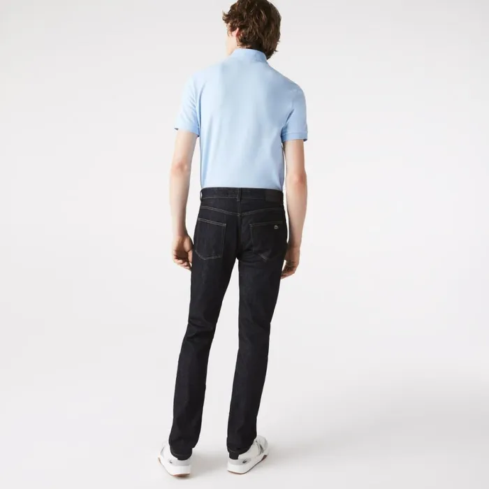 Sweatpants and Trousers Men Lacoste Men039s Slim Fit Stretch Cotton Denim Jeans Blue Ml4